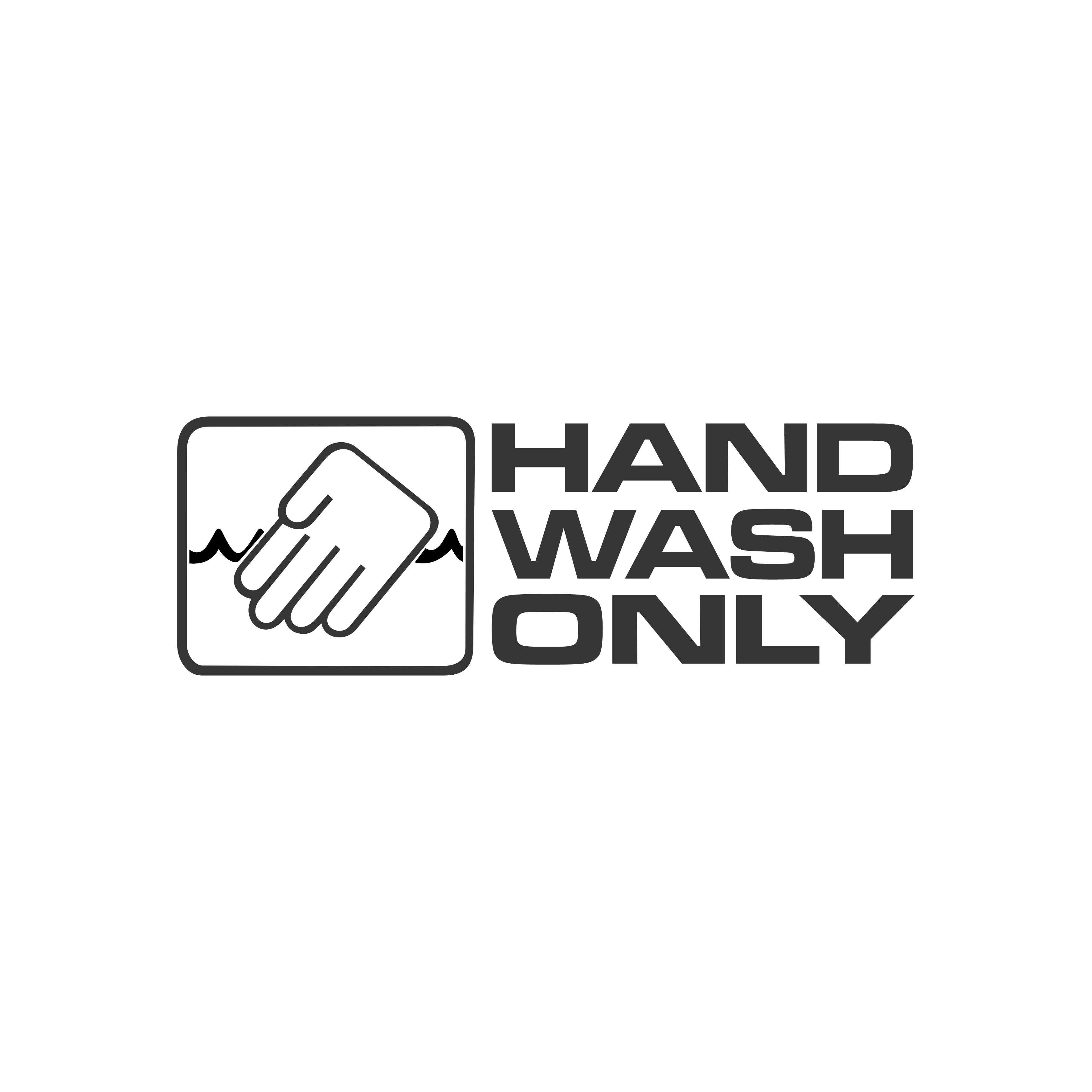 Sticker Hand Wash Only
