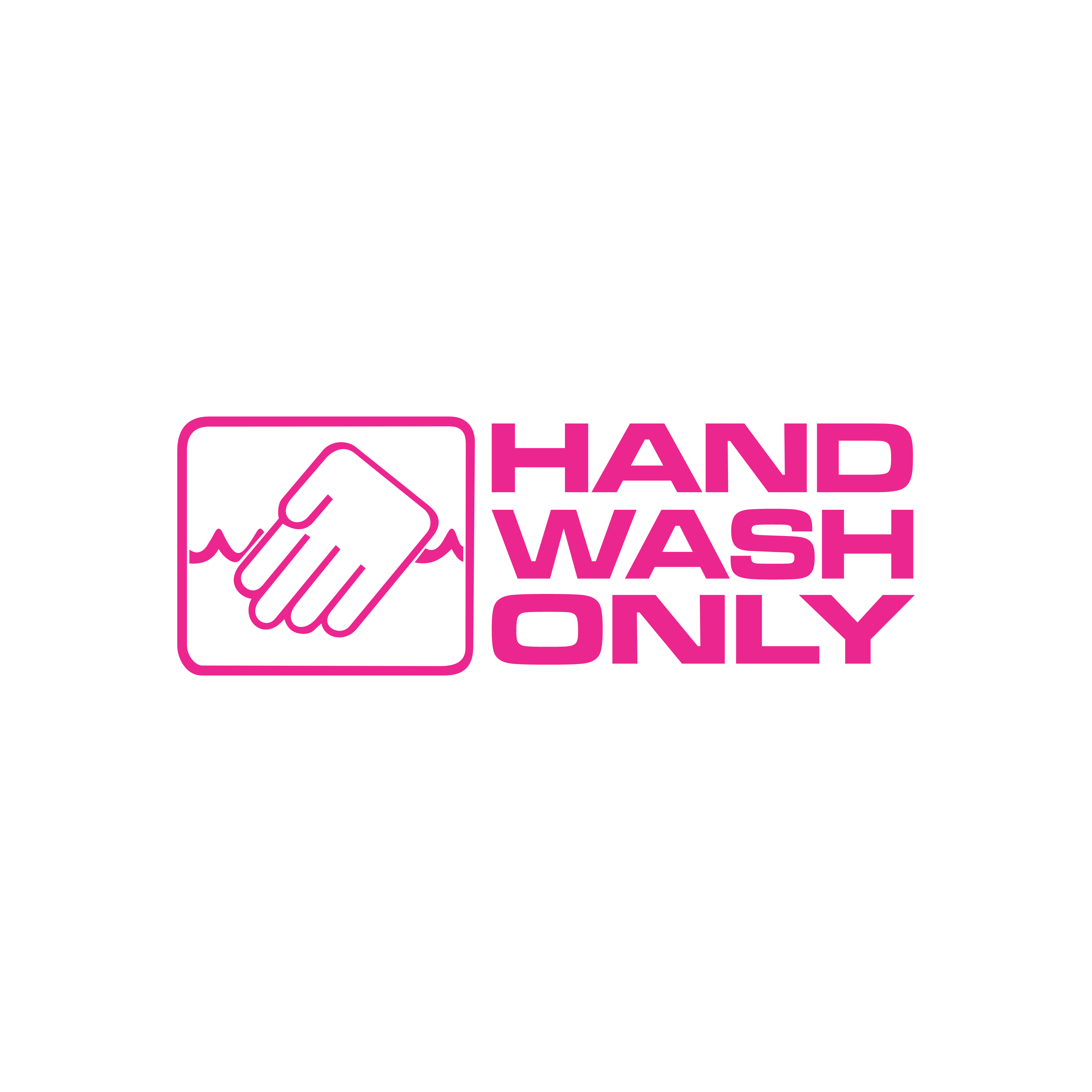 Sticker Hand Wash Only